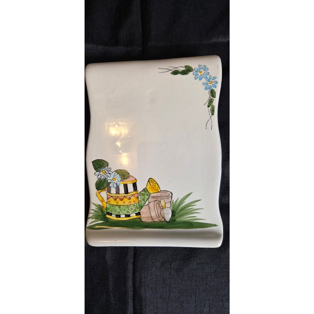 Hand Painted Memo/Recipe Holder Ceramic